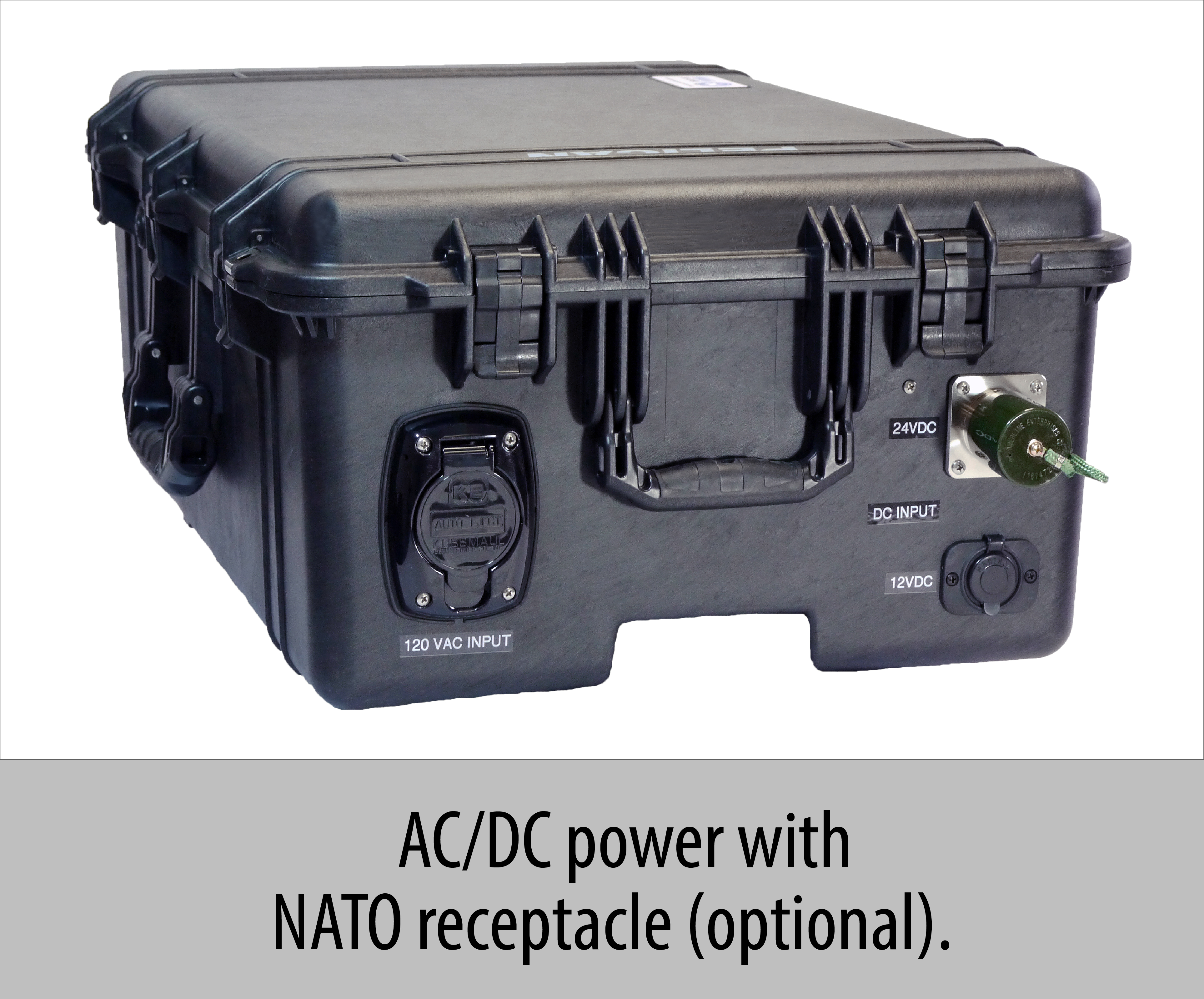 Pelican case charging station